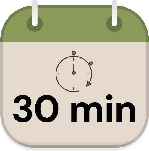 1 x 30 min slot booking